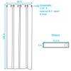 Sunnydaze 51.5 x 120-Inch Indoor/Outdoor Blackout Curtains with Grommet Top - Includes Tiebacks - Blue view 3