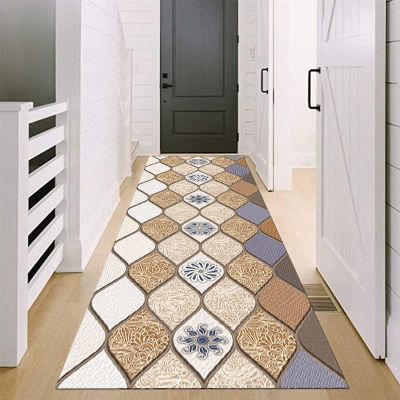 GRAPKS Geometric Pattern Rug Runners for Hallway, Entryway, Kitchen, Stair, Wide 60cm/70cm/80cm/100cm Indoor Corridor Runner Carpet, Washable Area Rug (Size : 2.3 ft x 11.5 ft)