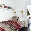 YOKOU Wall Tapestry, Mid Century Design Wave Stripe Geometric Pattern Brown Burgundy Red Wall Hanging Tapestries for Bedroom, Dorm, Living Room, Home Dcor 85"X90" view 4