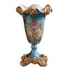 ZLIVASES Elegant Large Flower Vases Table Centerpiece for Kitchen Dining Living Room Home Decor, European RetroTall Big Resin Flowers Chinese Vases for Bedroom Decorations, Blue 10.24in 5.9in view 1
