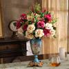 ZLIVASES Elegant Large Flower Vases Table Centerpiece for Kitchen Dining Living Room Home Decor, European RetroTall Big Resin Flowers Chinese Vases for Bedroom Decorations, Blue 10.24in 5.9in view 2