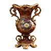 Elegant Large Flower Vases Table Centerpiece for Kitchen Dining Living Room Home Decor, European RetroTall Big Resin Flowers Chinese Vases for Bedroom Decorations, (Wine 14.17in) view 1