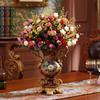 Elegant Large Flower Vases Table Centerpiece for Kitchen Dining Living Room Home Decor, European RetroTall Big Resin Flowers Chinese Vases for Bedroom Decorations, (Wine 14.17in) view 3