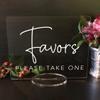 Favors, Please Take One - Wedding Favors Acrylic Sign (8"H x 10"W, Clear) view 2