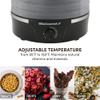 Elite Gourmet EFD319BNG Food Dehydrator, 5 BPA-Free 11.4" Trays Adjustable Temperature Controls, Jerky, Herbs, Fruit, Veggies, Dried Snacks, Black and Grey, 5 Trays view 3