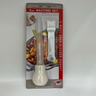 Nicole Fantini 3Pc's Basting Sets: Moisten Roast Turkey & All Meat| Baste & Glaze Sauces| Happy ThanksGiving, Enjoy Your Party:10 Sets