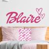 Custom Doll Name Wall Decal - Personalized Nursery Decal - Baby Monogram Vinyl Wall Art (42" Wide x 17" High) - Suitable for Girls & Boys Rooms view 1