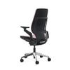 Steelcase Gesture Office Chair - Era Pink Lemonade Fabric, Medium Seat Height, Shell Back, Black on Black Frame with Polished Aluminum Base, Lumbar Support, and Standard Carpet Casters view 4