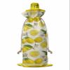 10 Pack Wine Bottle Bags, Summer Lemon Wine Bottle Cover with Drawstring, Yellow Tropical Lemon Spring Floral Gift Bag for Champagne Wedding Birthday Party view 2