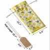 10 Pack Wine Bottle Bags, Summer Lemon Wine Bottle Cover with Drawstring, Yellow Tropical Lemon Spring Floral Gift Bag for Champagne Wedding Birthday Party view 3