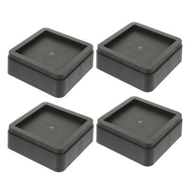 Homoyoyo 4pcs Adjustable Bed Risers Furniture Elevators for Sofa Table Height Rubber Bottom - Pads for Living Rooms Ventilation Reduces