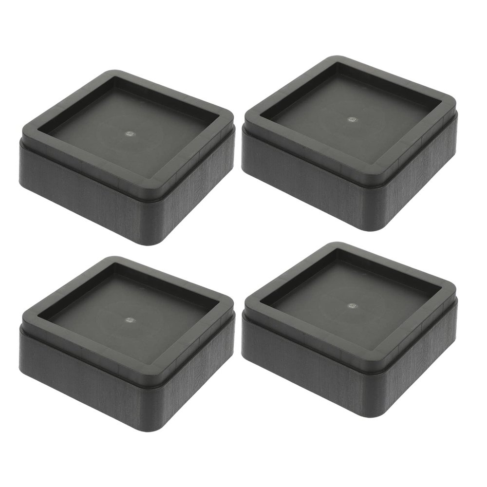 Homoyoyo 4pcs Adjustable Bed Risers Furniture Elevators for Sofa Table Height Rubber Bottom - Pads for Living Rooms Ventilation Reduces