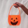 Beavorty 5pcs Pumpkin Candy Baskets Non-woven Handheld Treat Bags for Halloween Party Candy Holders for Home Office Garden and Events view 4
