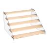 Mokylor Tiered Spice Rack, Step Vitamin Shelf Organizer, Seasoning Organizer Spice Shelf Wooden Display Risers Showcase for Countertop, Cabinet,Figurines, Jewelry Storage (5 Tier) view 1