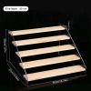 Mokylor Tiered Spice Rack, Step Vitamin Shelf Organizer, Seasoning Organizer Spice Shelf Wooden Display Risers Showcase for Countertop, Cabinet,Figurines, Jewelry Storage (5 Tier) view 2