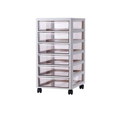 BNNP Portable Closets 6-Layer Combination Drawer Locker Resin Finishing Cabinet with Pulley Easy to Move Height 6437CM * Width 32.3CM * 40.6CM Easy to Assemble (Color : A)