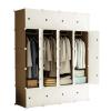 BNNP Portable Closets Wardrobe Folding Wardrobe Portable Wardrobe Modular Cabinet Combination Wardrobe Foldable Wardrobe Bedroom Clothes Shoes Locker Easy to Assemble (Color : C) view 1