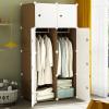 BNNP Portable Closets Wardrobe Folding Wardrobe Portable Wardrobe Modular Cabinet Combination Wardrobe Foldable Wardrobe Bedroom Clothes Shoes Locker Easy to Assemble (Color : C) view 3