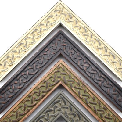 Rustic Celtic Picture Frame, Handcrafted Irish Inspired Custom Frames For Wall Art Posters, Personalized Photo Frame, Solid Wood Frame With Premium Acrylic Cover (4 x 4, Cherry Green)
