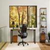 Steelcase Gesture Office Chair - Cogent: Connect Merlot Fabric, Medium Seat Height, Shell Back, Black on Black Frame with Polished Aluminum Base, Lumbar Support, and Standard Carpet Casters view 2