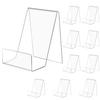 10 Pack 3" x 4" Acrylic Book Stand, Clear Book Display Stand, Easel Transparent Display Stand Holder Tablet Holder for Displaying Pictures, Albums, Books, Music Sheets, Notebooks, Artworks, CDs view 1