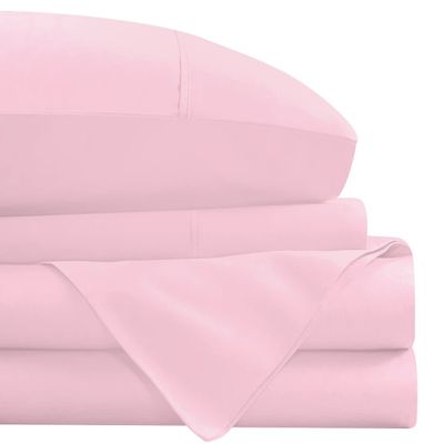 4 Piece RV Sheets Set, Luxury Breathable & Cooling Sheets Sheets 1000 Thread Count 100% Egyptian Cotton, 12 Inch Deep Pocket Full Size (54"X75"), Light Pink