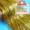 CCINEE 2000 Strands Christmas Tinsel Icicles, 19.7" Shiny Mylar Foil Icicle for Xmas Tree, Holiday, Birthday, Wedding, Party Hanging Decoration, Gold view 3