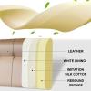 Leather Headboard Cushion Foam Filled Daybed Pillow Soft Wedge Cushion Upholstered Bed Backrest Lumbar Support Pad Reading Pillow for Bench Bedroom Daybed,C,with headboard 35.4"/90cm view 3
