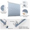 Keego Easy to Install Window Blind Cordless Single Cell Cellular Honeycomb Shades for Windows Doors Thermal Insulated Breathable Window Shade for Kitchen Bathroom (Light Filtering, Blue, 28w x 60h) view 3