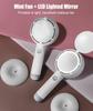 3-In-1 Mini Handheld Fan with Mirror for Makeup, Portable Makeup Fan view 2