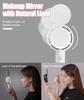 3-In-1 Mini Handheld Fan with Mirror for Makeup, Portable Makeup Fan view 3
