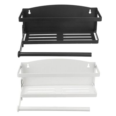 Magnetic Spice Rack, Space Saver for Refrigerator and Microwave Oven, Magnetical Fridge Shelf for Jars, Seaoning, tins and Utensils (White)