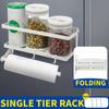 Magnetic Spice Rack, Space Saver for Refrigerator and Microwave Oven, Magnetical Fridge Shelf for Jars, Seaoning, tins and Utensils (White) view 3