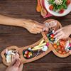 Aperitif Boards, Unique Cutlery Kitchen Wine Meat Cheese Platter Picnic Utensils, Wood Cheese Board and Charcuterie Board, Women Gifts for Housewarming Bachelor Party (Brown, 9.45x5.9x0.39 IN) view 3