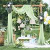2PCS Artificial Wedding Arch Flowers, Silk Rose Flower Swag with Eucalyptus Leaves, Wedding Welcome Sign Floral Garland for Wedding Ceremony and Reception Backdrop Home Decor (Blue) view 2