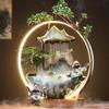 Bnhcoe Tabletop Buddha Fountains Indoor Buddha Tabletop Water Fountains with Waterfall Lights Mist Backflow Incense Holder Meditation Indoor Zen Fountain for Home Office Room Decor (2 Buddha Statues) view 1