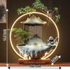 Bnhcoe Tabletop Buddha Fountains Indoor Buddha Tabletop Water Fountains with Waterfall Lights Mist Backflow Incense Holder Meditation Indoor Zen Fountain for Home Office Room Decor (2 Buddha Statues) view 3