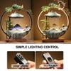 Bnhcoe Tabletop Buddha Fountains Indoor Buddha Tabletop Water Fountains with Waterfall Lights Mist Backflow Incense Holder Meditation Indoor Zen Fountain for Home Office Room Decor (2 Buddha Statues) view 4