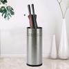 Muteiki Umbrella Umbrella Stands Creative Leather,Round Silver Umbrella Stand,Metal Umbrella Holder Rack Rubber Bucket Bottom Interior Home Decoration for Home Office view 4