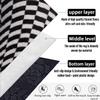 3D Carpet Bottomless Hole Optical Illusion Area Rug, Black and White Plaid Rug, Checkered Optical Illusions Rug, for Dining Room Carpet Home Bedroom Floor Mat,4,63 * 63 inch view 3