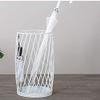 Muteiki Umbrella Umbrella Stands Creative Leather,Round Umbrella Stand with Hanging Beads,Metal Umbrella Rack for Hallway Entryway/White view 2