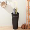 Muteiki Umbrella Umbrella Stands Creative Leather,Free Standing Umbrella Stand,Round Iron Umbrella Rack Holder for Apartment Hotel Hallway Interior Home Decoration Storage/Black view 2