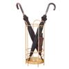 Muteiki Umbrella Umbrella Stands Creative Leather,Gold Iron Umbrella Stand Rack Holder,Modern Simpleweight Umbrella Rack with Hooks for Office Home Front Door view 1