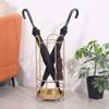 Muteiki Umbrella Umbrella Stands Creative Leather,Gold Iron Umbrella Stand Rack Holder,Modern Simpleweight Umbrella Rack with Hooks for Office Home Front Door view 2