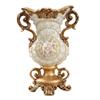 Elegant Large Flower Vases Table Centerpiece for Kitchen Dining Living Room Home Decor, European Retro Tall Big Glass Flowers Chinese Vases for Bedroom Decorations, Best Gift White 11.81in 8.66in view 1