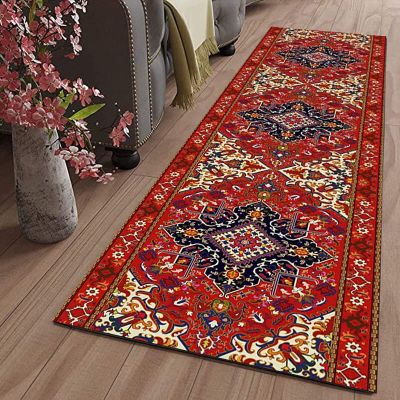 Classic Hallway Runner Rug, 1m/2m/3m/4m/5m/6m Extra Long Passage Carpet Runner for Corridor, Kitchen, Bedroom, Entryway, Stair Floor Non-Slip Mat (Size : 2 ft x 14.8 ft)