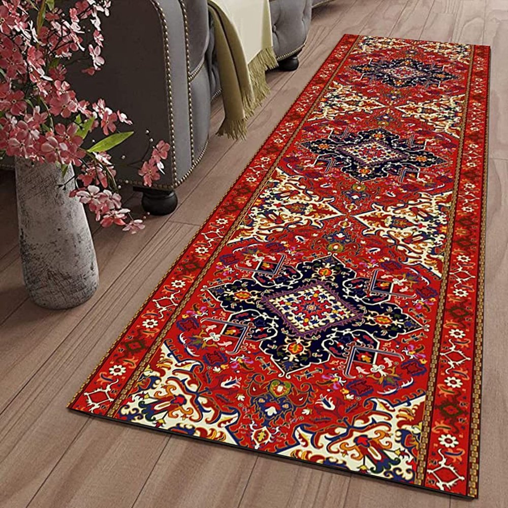 Classic Hallway Runner Rug, 1m/2m/3m/4m/5m/6m Extra Long Passage Carpet Runner for Corridor, Kitchen, Bedroom, Entryway, Stair Floor Non-Slip Mat (Size : 2 ft x 14.8 ft)