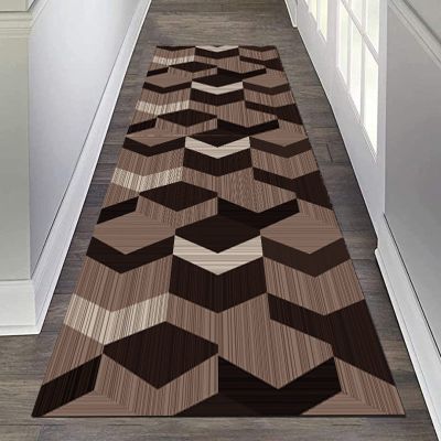 GRAPKS Contemporary Hallway Runner Rug, Modern Long Carpet Runner for Hall/Corridor/Entryway/Stairs Floor Non-Slip Mats 60x300cm/80x450cm/100x600cm (Size : 2.3 ft x 9.8 ft)