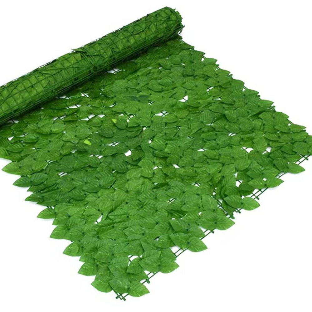 Artificial Ivy Privacy Fence Screen Artificial Grass Wall Greenery Wall,Privacy Screen Green Backdrop Faux Greenery Wall Plants(Size:1.5x15m/4.92x49.21ft)