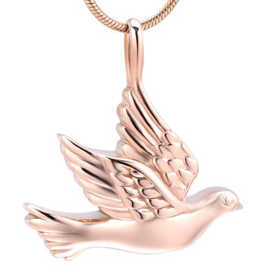 SHEIL Pet Ashes Urn Pendant - Peave Dove Stainless Steel Crematon Jewelry Keepsake Funeral Memorial Necklace for Women Men,3